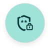 Security icon with shield and lock