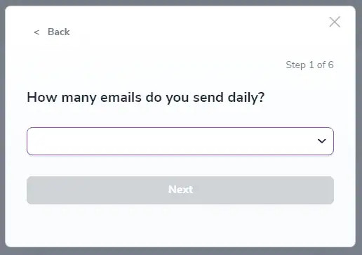 Setup Warmup numbers of emails