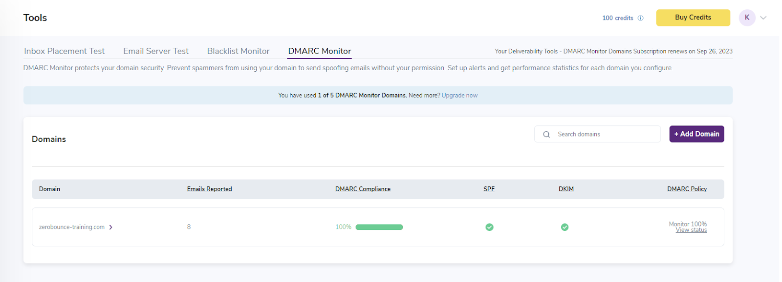 DMARC monitor Dashboard