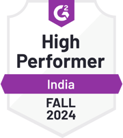 ZeroBounce es un Alto Desempeño en India en la categoría de Verificación de Correos Electrónicos con G2 para el otoño de 2024.