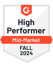 ZeroBounce has become a Mid-Market High Performer for G2 for the Fall of 2024 as the email verifier.