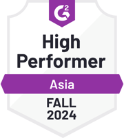 ZeroBounce is a High Performer in Asia in the Email Verification category with G2 for the Fall of 2024.