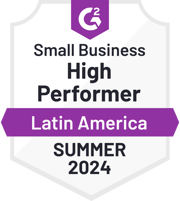 ZeroBounce es un Alto Rendimiento de Pequeñas Empresas en América Latina en la categoría de Verificación de Correo Electrónico con G2 para el Verano de 2024.