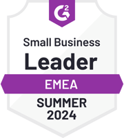 ZeroBounce is a Small Business Leader in Europe, the Middle East and Africa in the Email Verification category with G2 for the Summer of 2024.