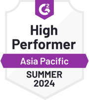 ZeroBounce is a High Performer in Asia Pacific in the Email Verification category with G2 for the Summer of 2024.
