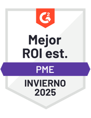 ZeroBounce tiene el Mejor ROI Estimado para el mercado medio en la categoría de Verificación de Correos Electrónicos con G2 para el Invierno de 2025.