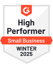 ZeroBounce is a Small Business High Performer in the Email Verification category with G2 for the Winter of 2025.