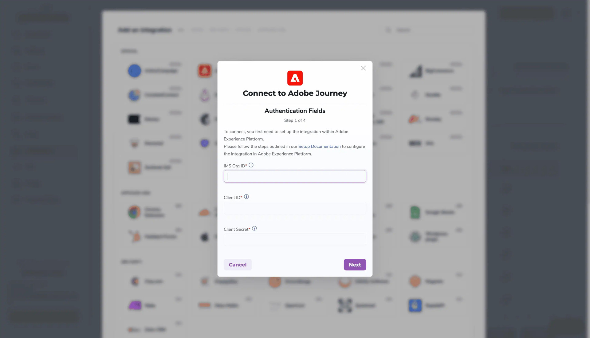 Redirect pop-up modal