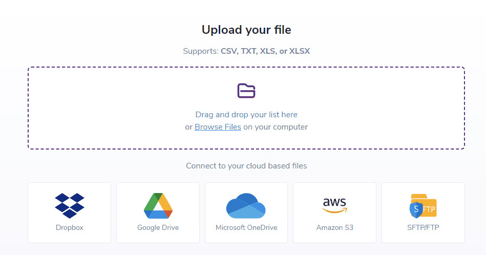 2. Go to Validate or Score, and select Amazon S3