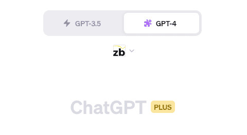 The model selection toggle for a new conversation, with the ZeroBounce plugin enabled