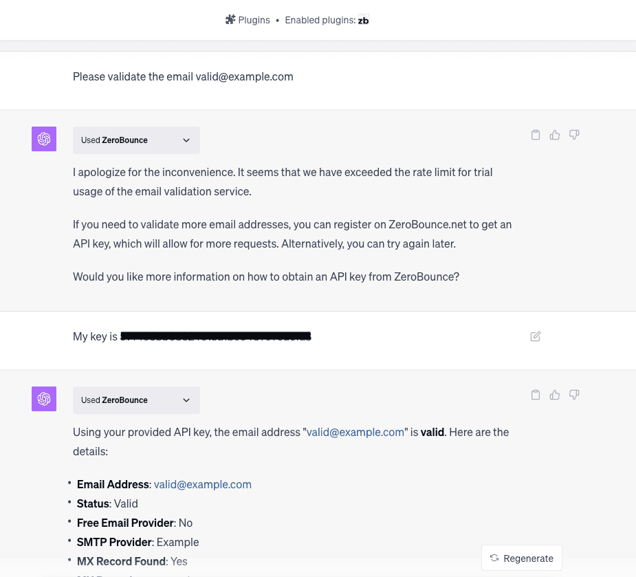 A conversation showing ChatGPT notify the user that trial usage has ended