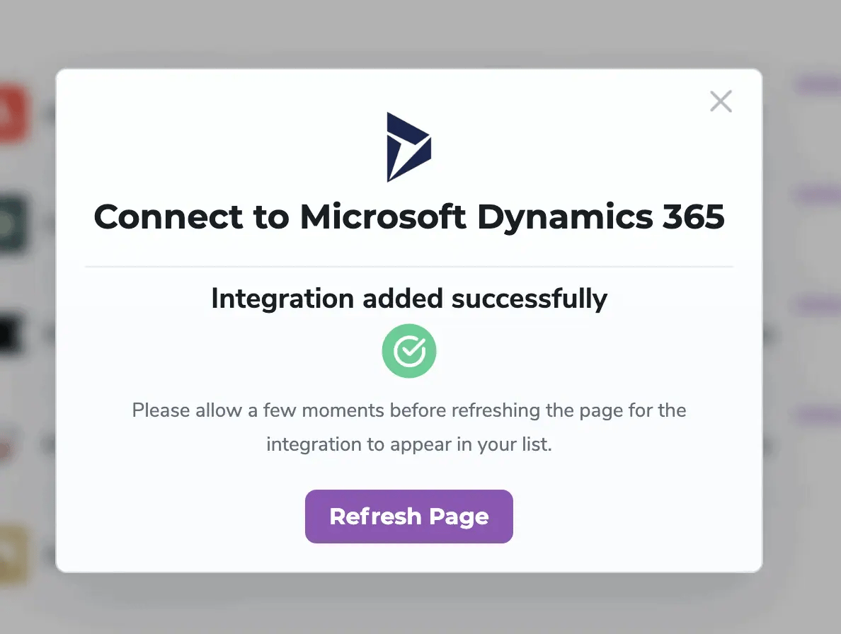 An ‘integration successfully added’ ZeroBounce integrations pop-up.