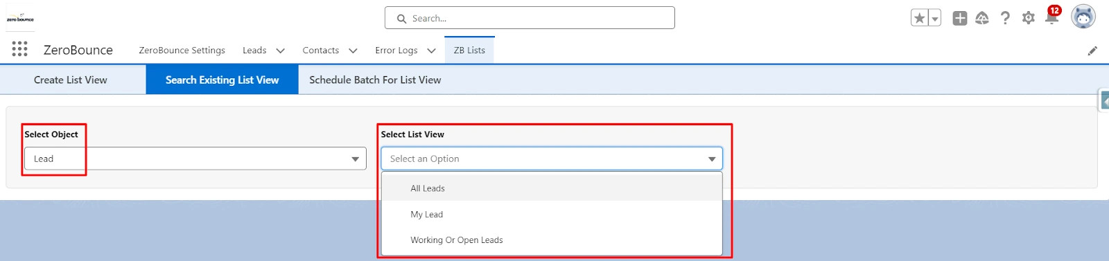 Open 'Create List View' tab, see list view names in second dropdown