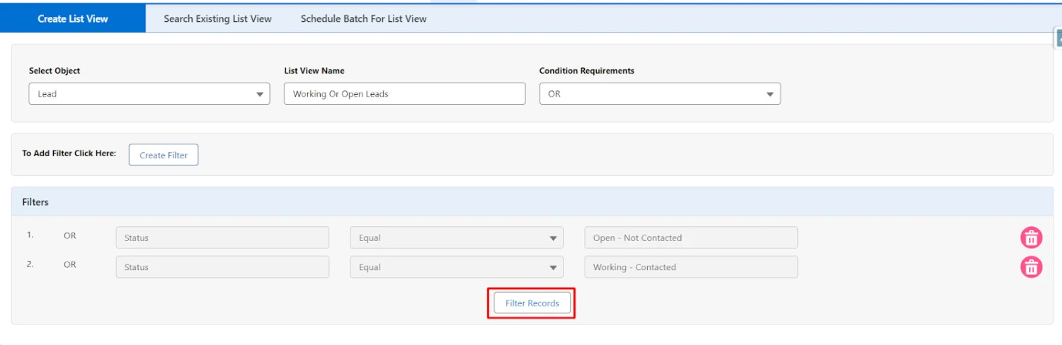 Click 'Create Filter' again for a new look