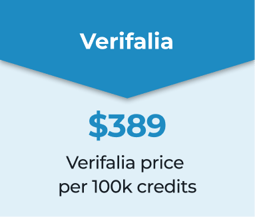 Verifalia, $389 - Verifalia price per 100k credits