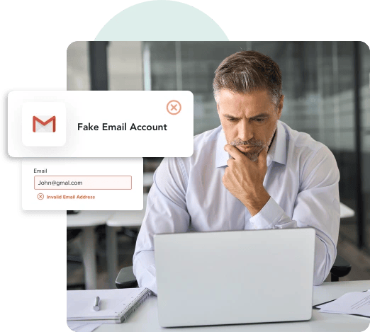 A Businessman uses the free email verifier to check if an email address is valid but finds a fake email account