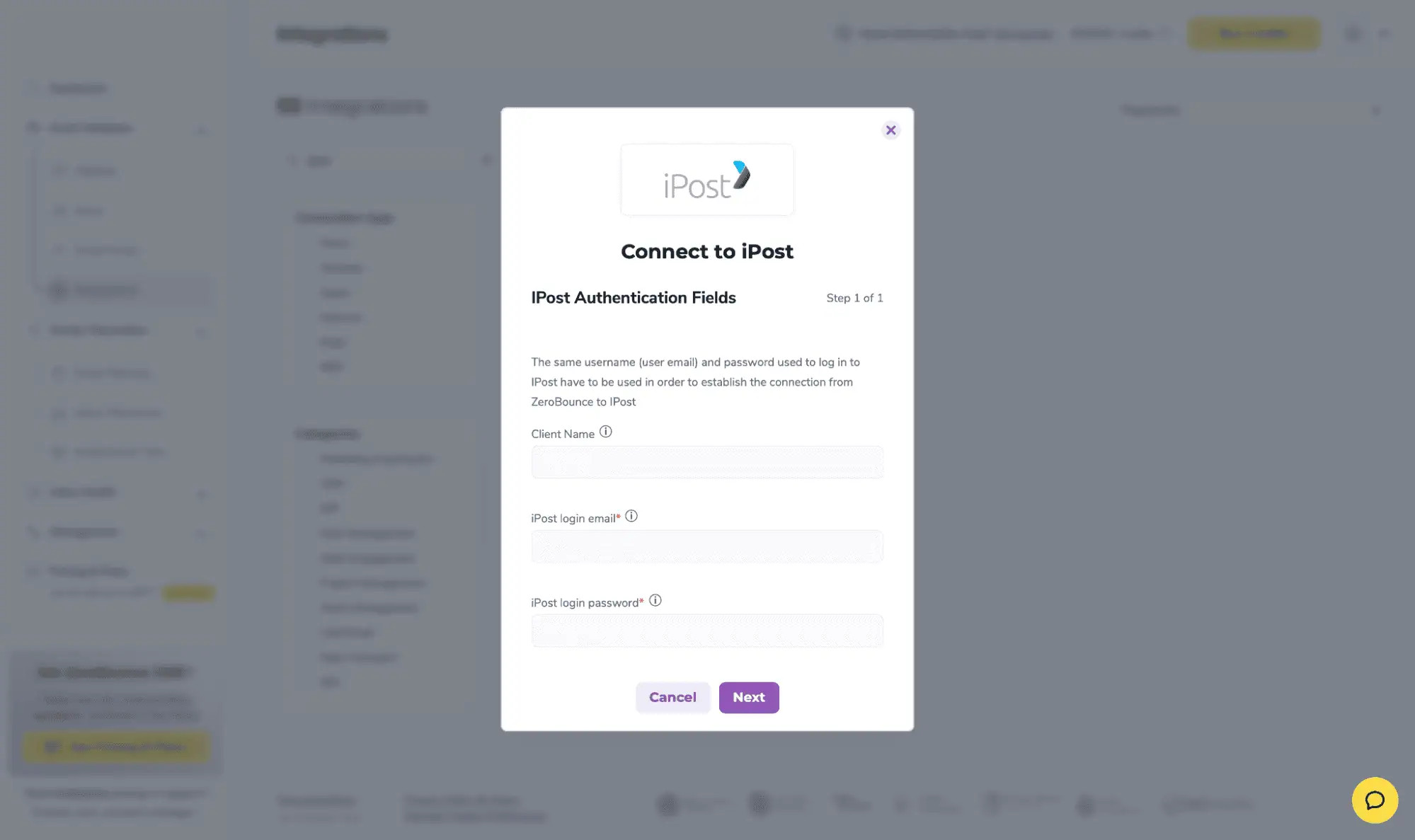 Redirect pop-up modal