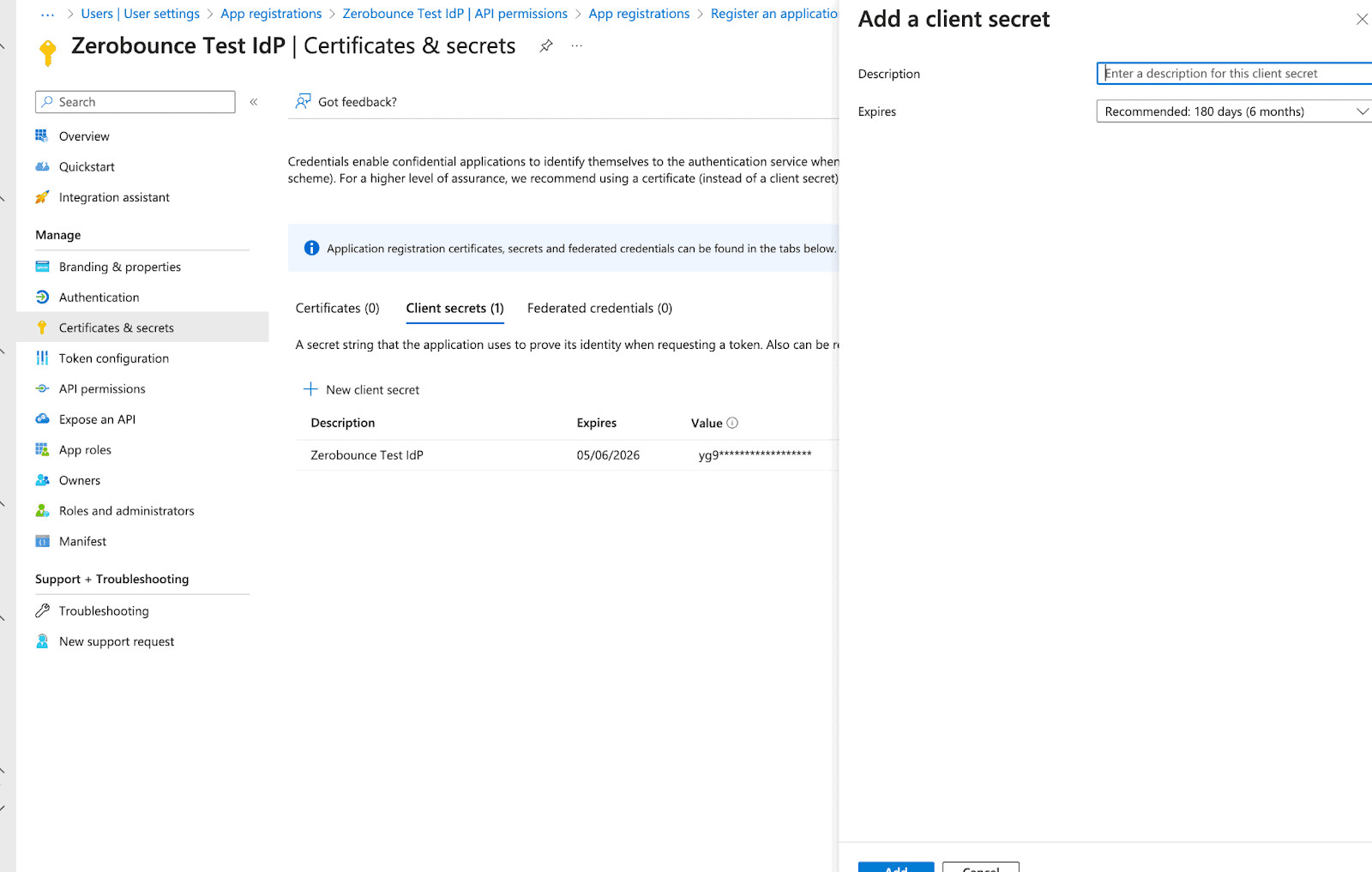 Set a Name and choose an expiry date