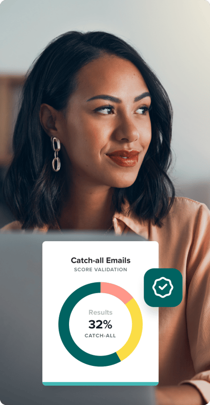 Businesswoman uses the free email verifier bulk upload feature to discover 32% of her list is catch-all email addresses