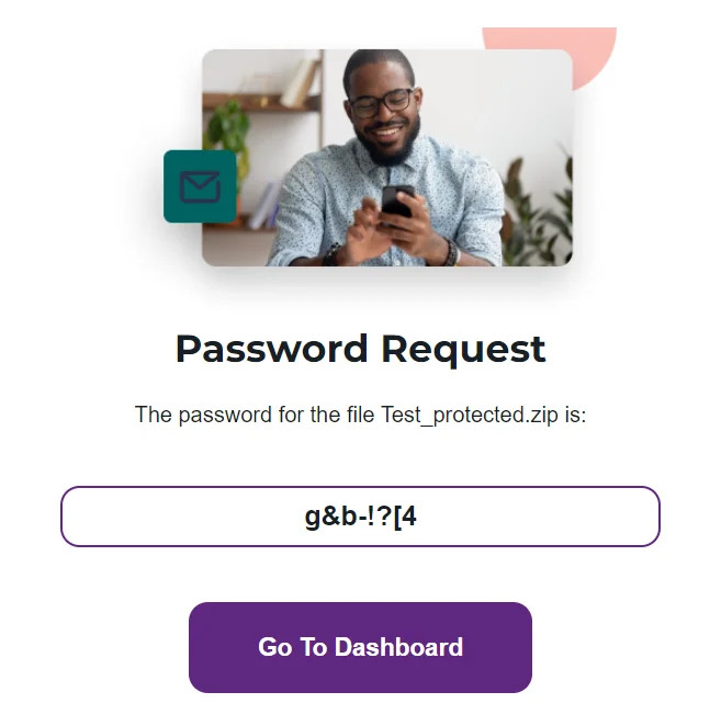 ZeroBounce email that contains a one-time password for an email verification results file