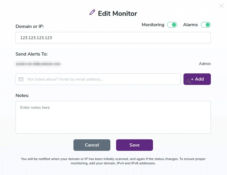 Edite la ventana del monitor para cambiar cualquier opción configurada previamente