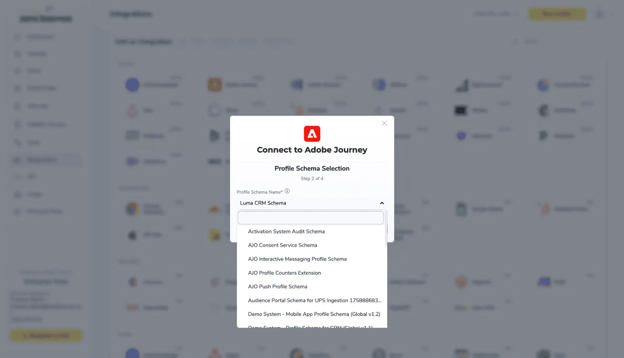 Choose the profile schema you prefer.