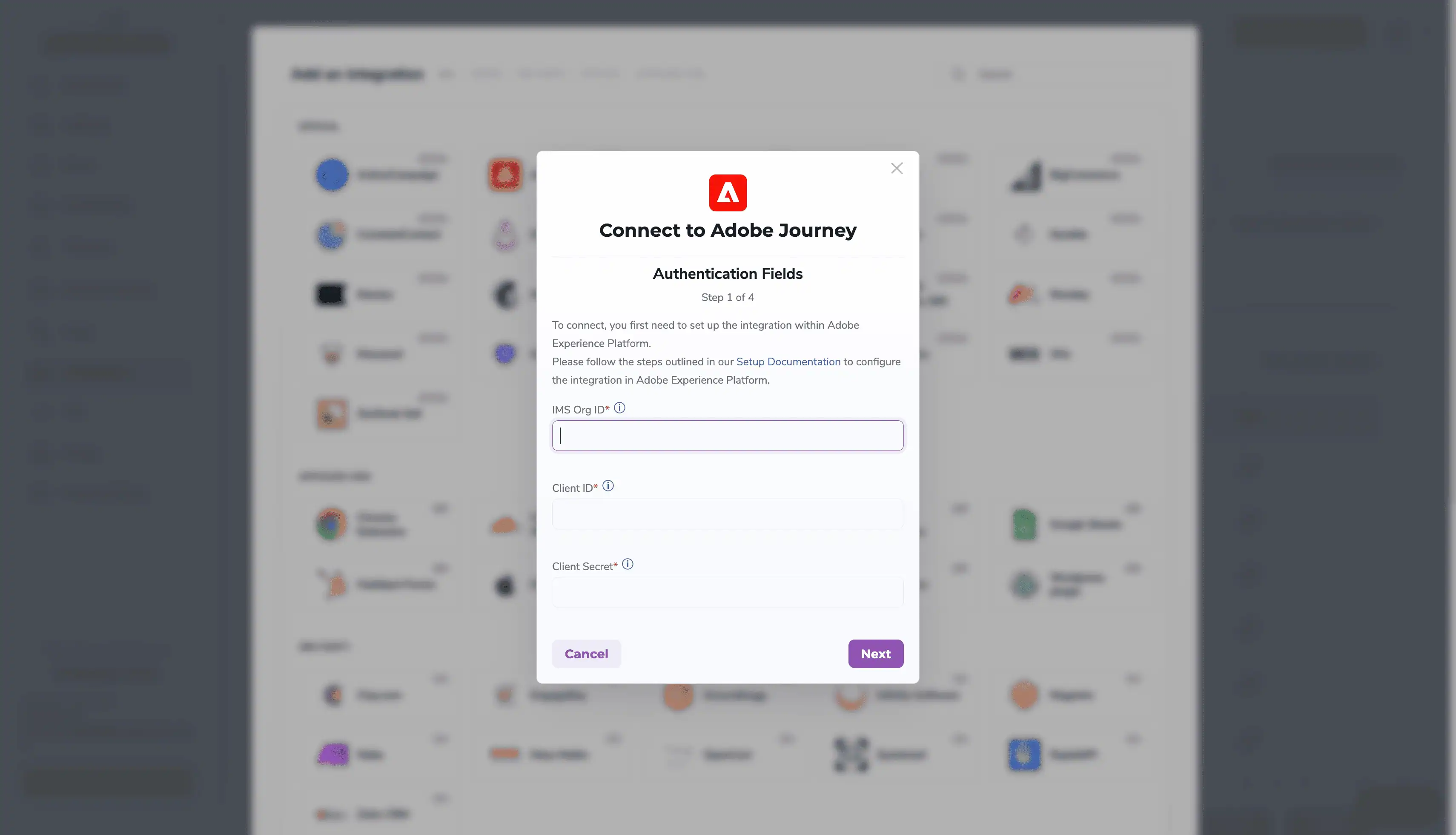 Redirect pop-up modal