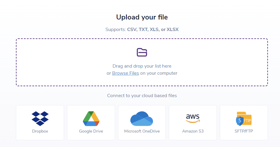 2. Go to Validate or Score, and select Amazon S3