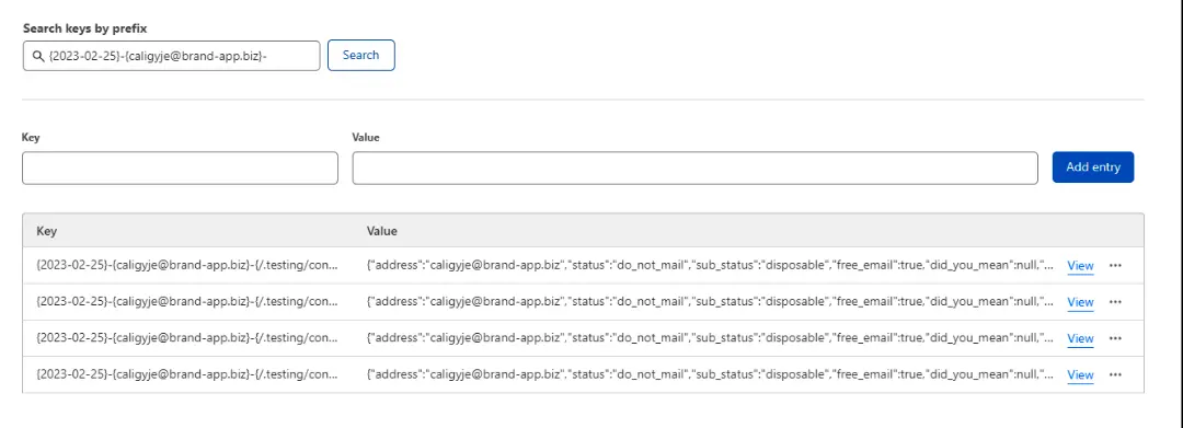Example of how to search for specific email validation logs in Cloudflare Worker