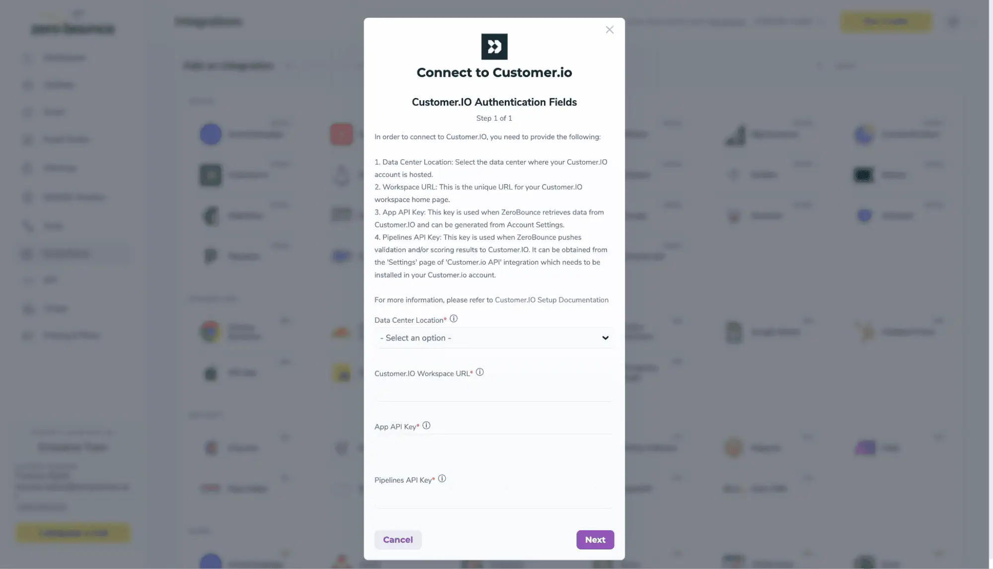 Redirect pop-up modal