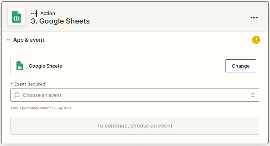Zapier Google Sheets new screenshot