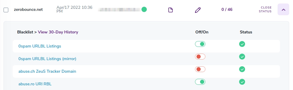 A ,[object Object], with its stats expanded showing the detailed report
