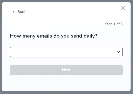 Setup Warmup numbers of emails
