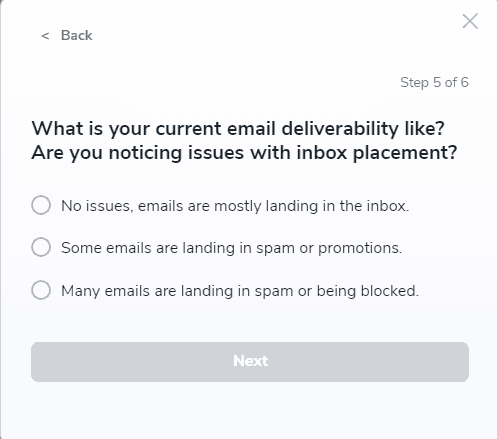 Deliverability information