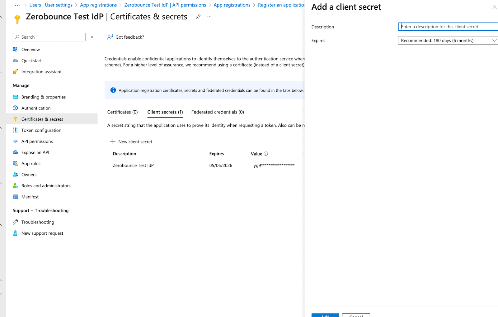 Set a Name and choose an expiry date