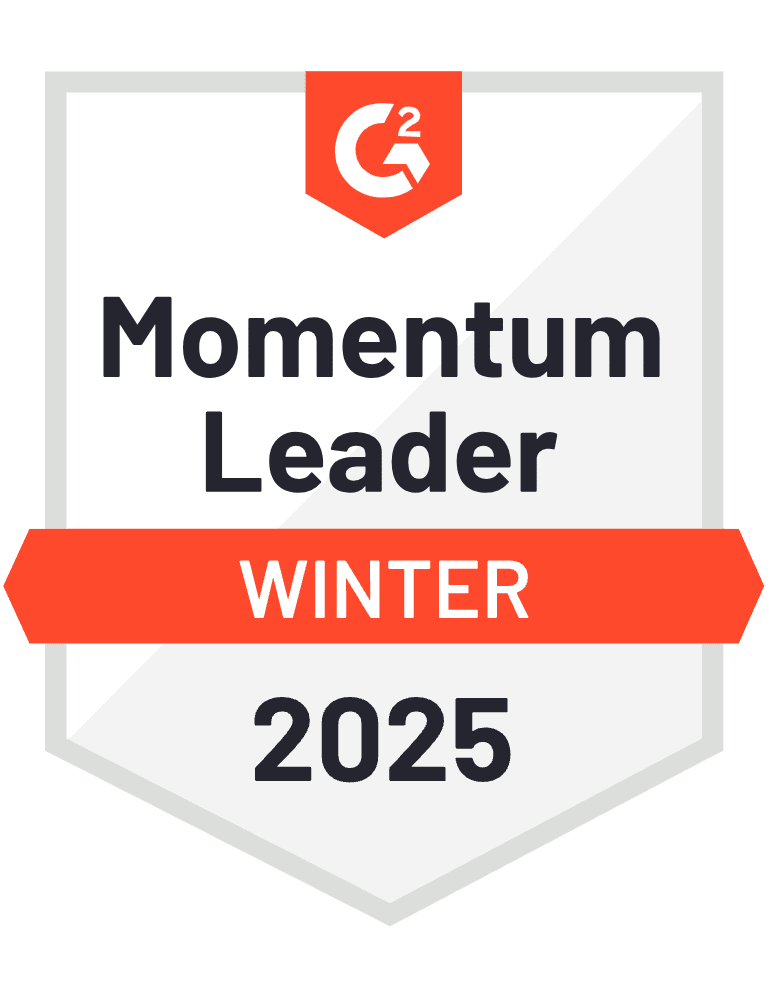 ZeroBounce is a Momentum Leader in the Email Verification category with G2 for the Winter of 2025.